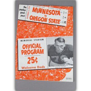 Minnesota Gophers vs. Oregon State Football program from November 6th 1954